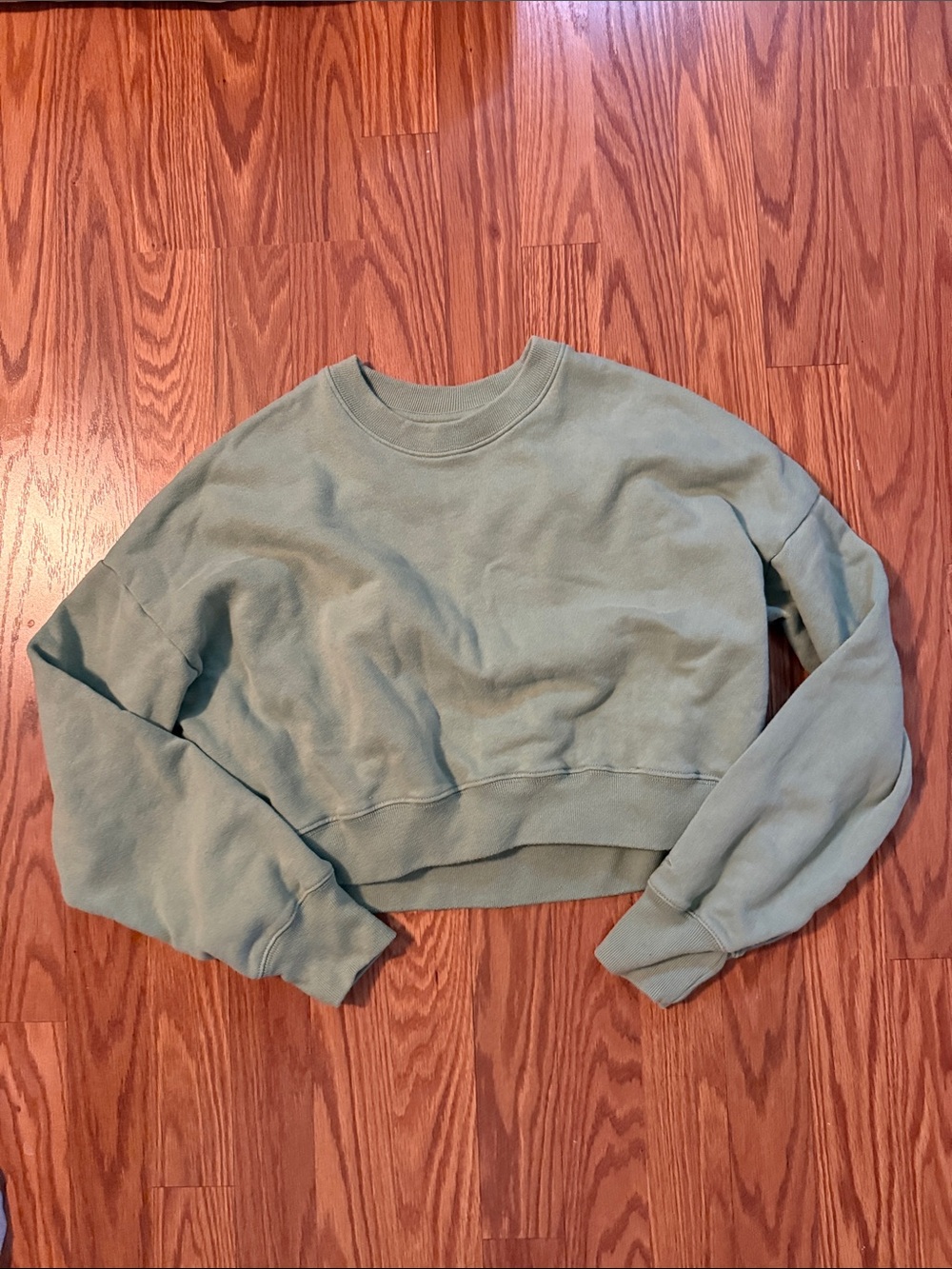Hollister Sage Green Fleece-Lined Crewneck Sweatshirt